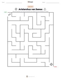 Aristarchus van Samos afdrukbare werkblad voorbeeld