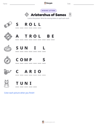 Aristarchus of Samos printable worksheet preview