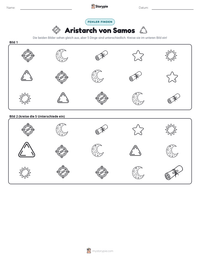 Aristarch von Samos druckbare Arbeitsblatt Vorschau