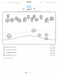معاينة ورقة العمل القابلة للطباعة فصول السنة