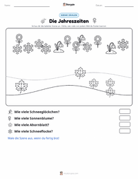 Jahreszeiten druckbare Arbeitsblatt Vorschau