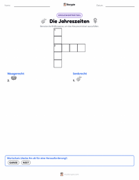 Jahreszeiten druckbare Arbeitsblatt Vorschau