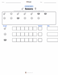 Seasons printable worksheet preview