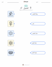 ورقة عمل قابلة للطباعة فصول السنة للأطفال