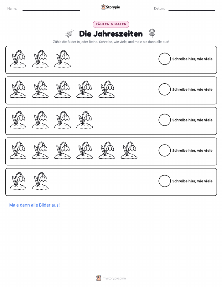 Zählen & Ausmalen