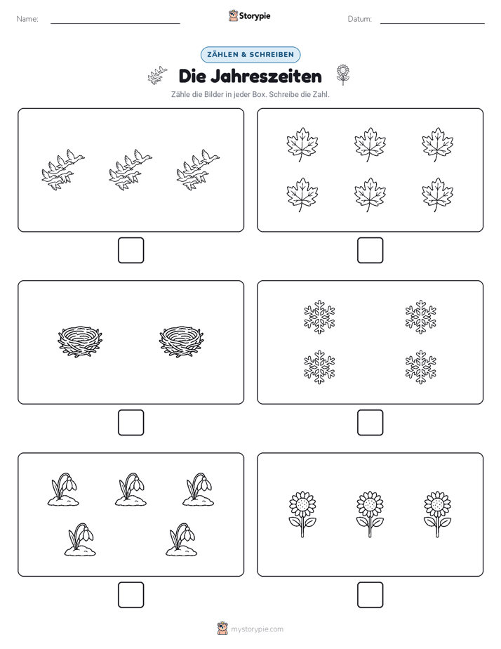 Zählen & Schreiben