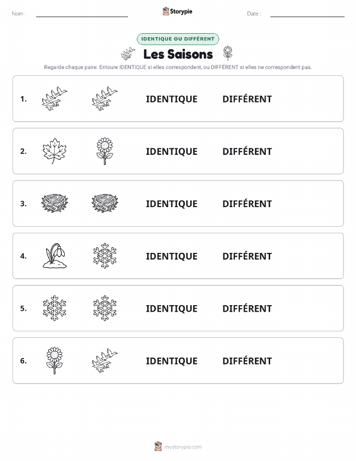 Identique ou Différent