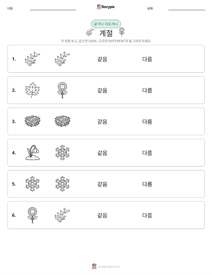 같은 것 또는 다른 것