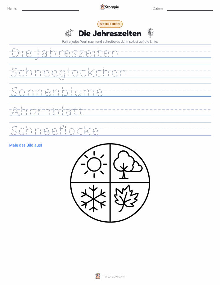 Schreibübung
