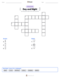 Day and Night printable worksheet preview