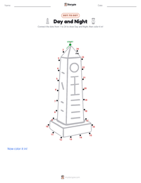 Day and Night printable worksheet preview