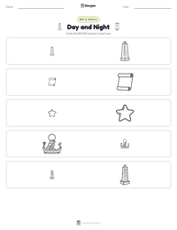 Day and Night printable worksheet preview