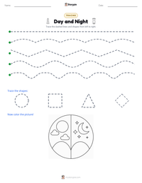 Day and Night printable worksheet preview