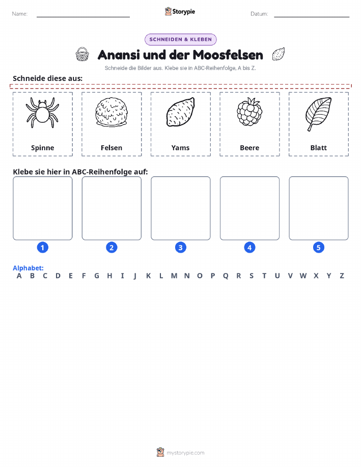 Schneiden & Einfügen Alphabet