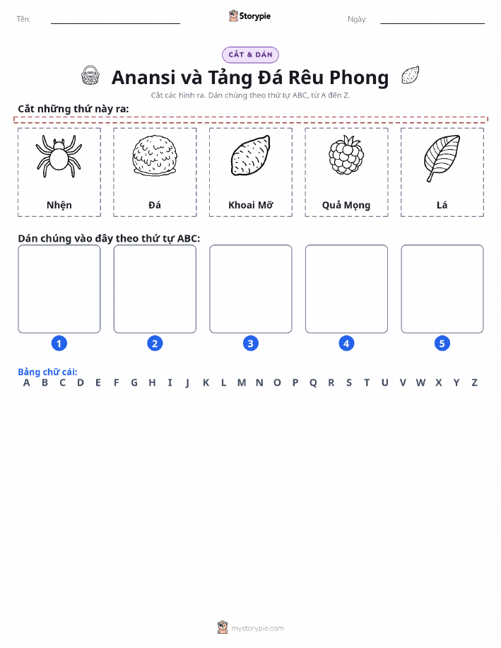 Cắt & Dán Chữ Cái