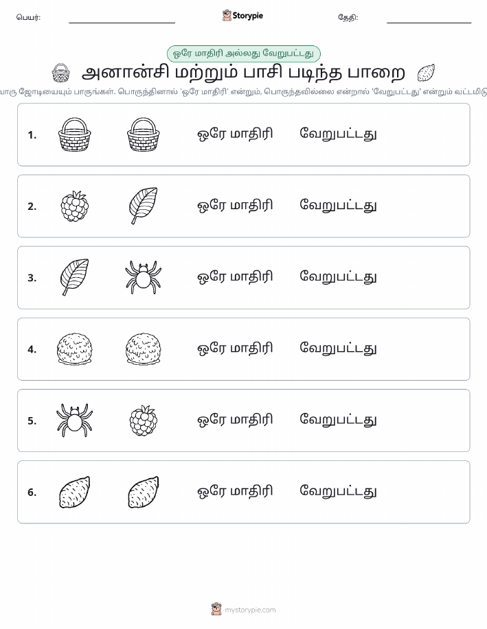 அதே அல்லது மாறுபட்டது