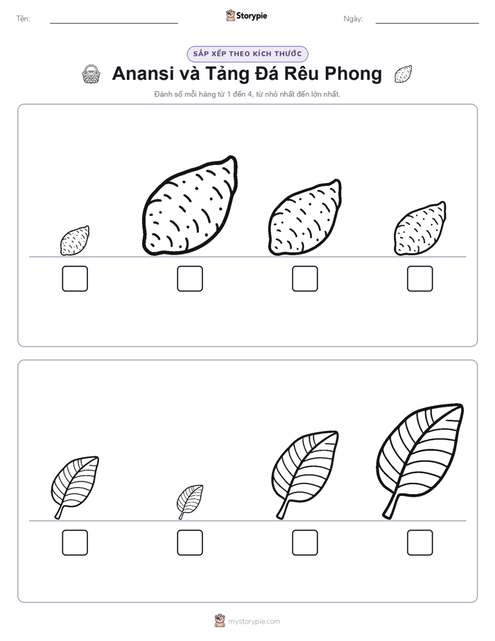 Thứ Tự Kích Thước