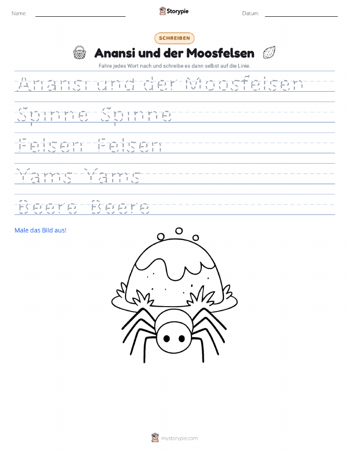 Schreibübung