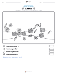 Anansi printable worksheet preview