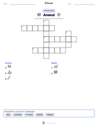 Anansi printable worksheet preview