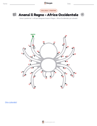 Anteprima della scheda stampabile di Anansi il Ragno - Africa Occidentale