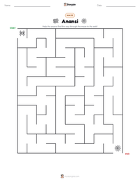 Anansi printable worksheet preview