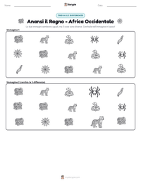 Anteprima della scheda stampabile di Anansi il Ragno - Africa Occidentale