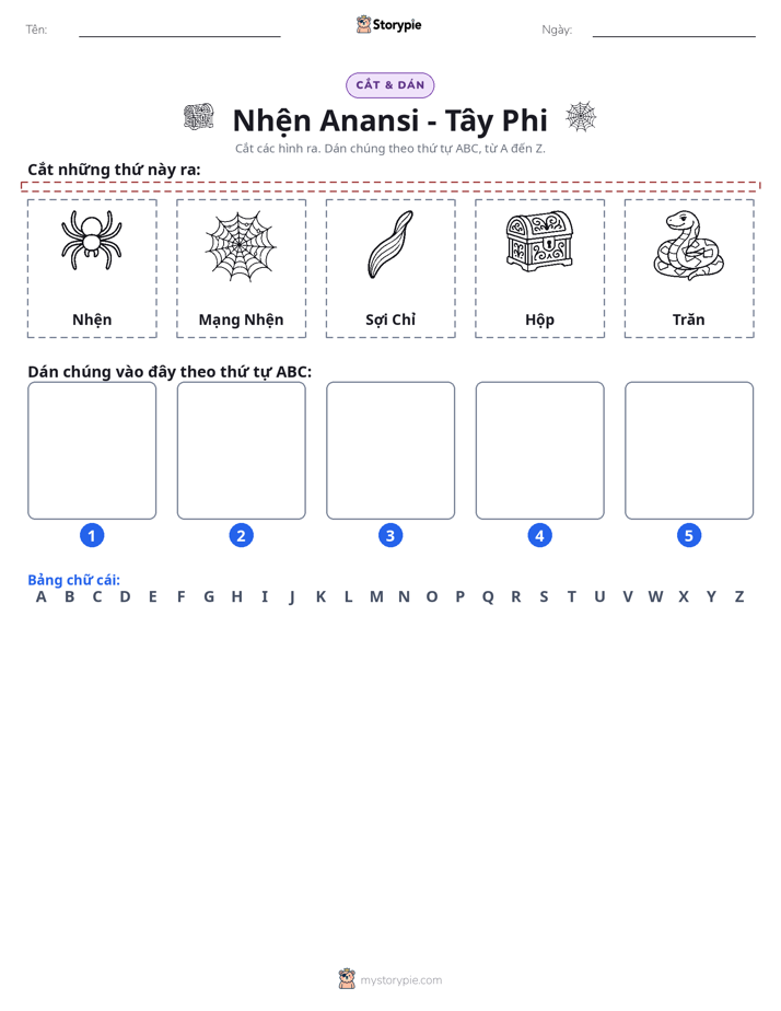 Cắt & Dán Chữ Cái