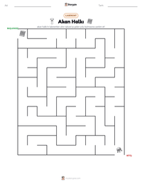 Akan Halkı yazdırılabilir çalışma sayfası önizlemesi