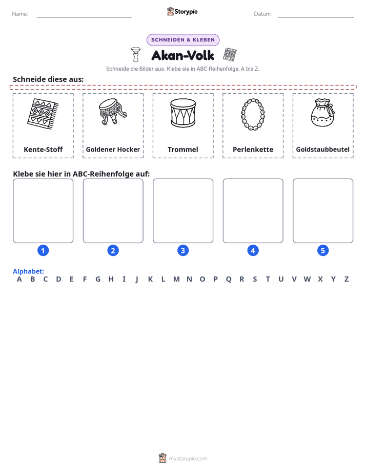 Schneiden & Einfügen Alphabet