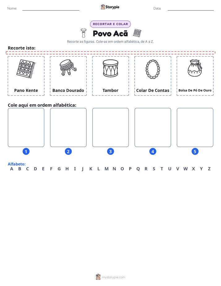 Recortar & Colar Alfabeto