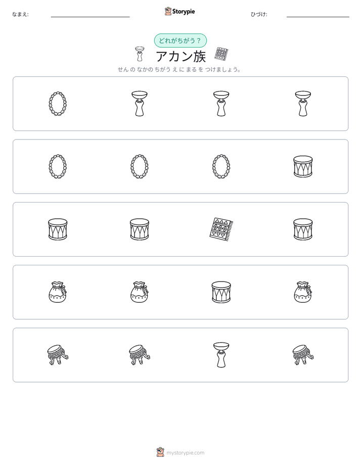 異なるものを見つけよう