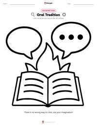 Oral Tradition coloring page for kids