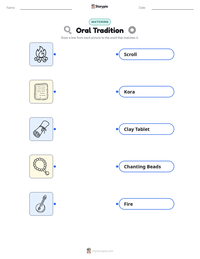 Oral Tradition printable worksheet for kids