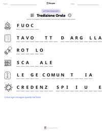 Anteprima della scheda stampabile di Tradizione Orale