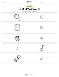 Oral Tradition printable worksheet preview