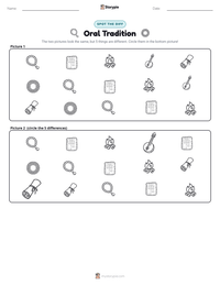 Oral Tradition printable worksheet preview