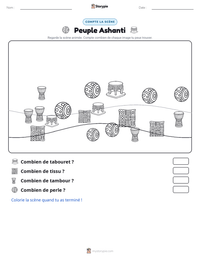 Aperçu de la feuille de travail imprimable Peuple Ashanti