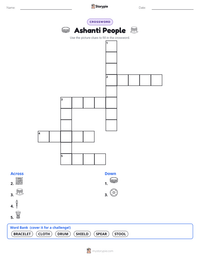 Ashanti People printable worksheet preview