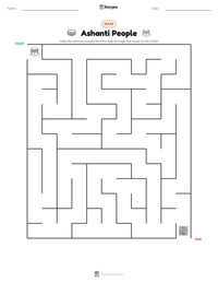 Ashanti People printable worksheet preview