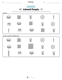 Ashanti People printable worksheet preview