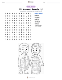 Ashanti People printable worksheet preview