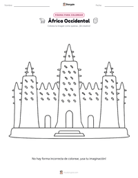 Vista previa de la hoja de trabajo imprimible de África Occidental