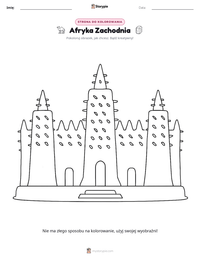 Podgląd drukowalnego arkusza ćwiczeń Afryka Zachodnia