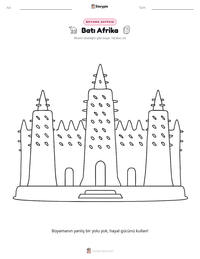 Batı Afrika yazdırılabilir çalışma sayfası önizlemesi