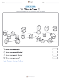 West Africa printable worksheet preview