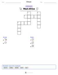 West Africa printable worksheet preview