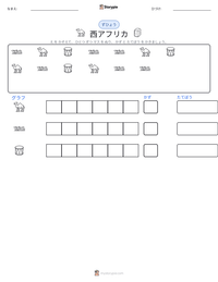 西アフリカ の印刷可能ワークシートプレビュー