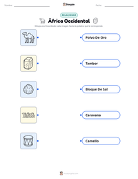 Vista previa de la hoja de trabajo imprimible de África Occidental