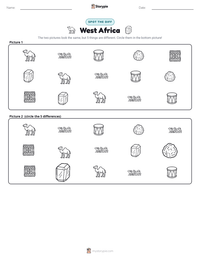 West Africa printable worksheet preview